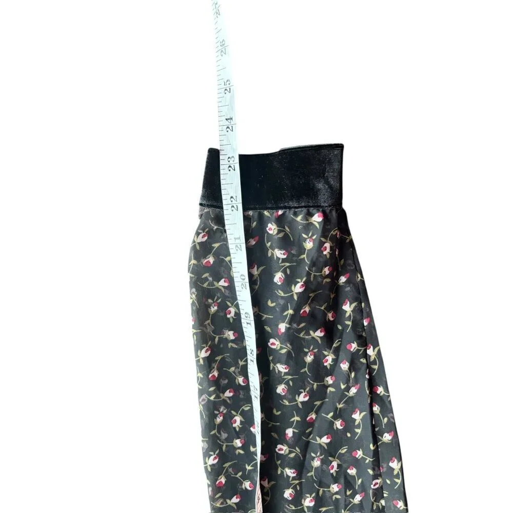 Lush Women's Black Floral Shear Short Dress